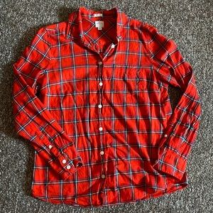 Red JCrew Flannel Size M